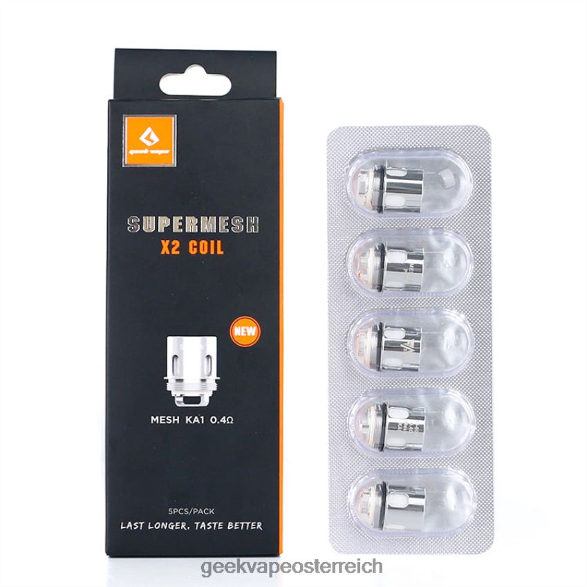 GeekVape Super Mesh x1/x2 Spulen (neue Version) 0,4 Ohm 6HX8NZ17 GeekVape Verkaufen