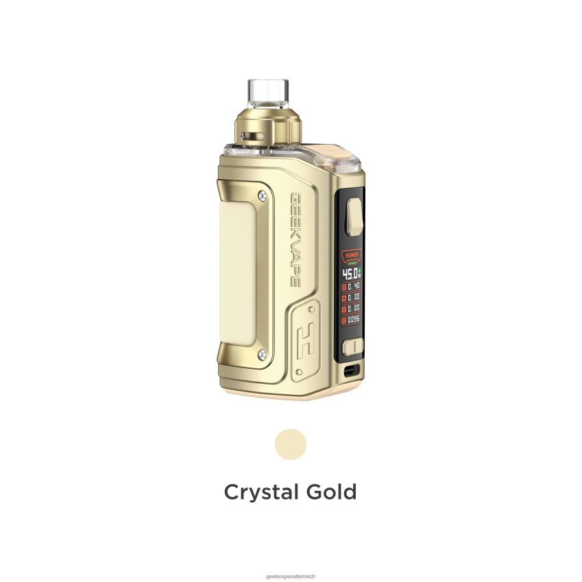 GeekVape H45 (Aegis Hero 2) Pod Mod Kit Crystal Edition Kristallgold 6HX8NZ141 GeekVape Österreich