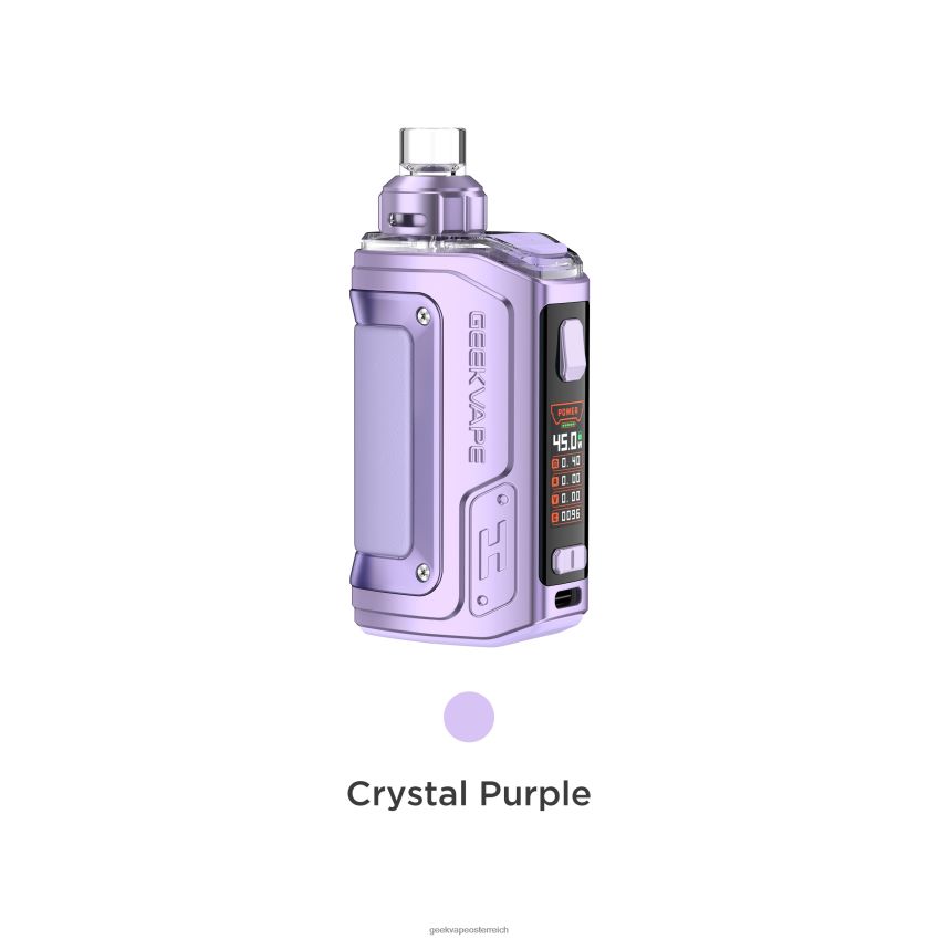 GeekVape H45 (Aegis Hero 2) Pod Mod Kit Crystal Edition Kristallviolett 6HX8NZ139 GeekVape Clearance