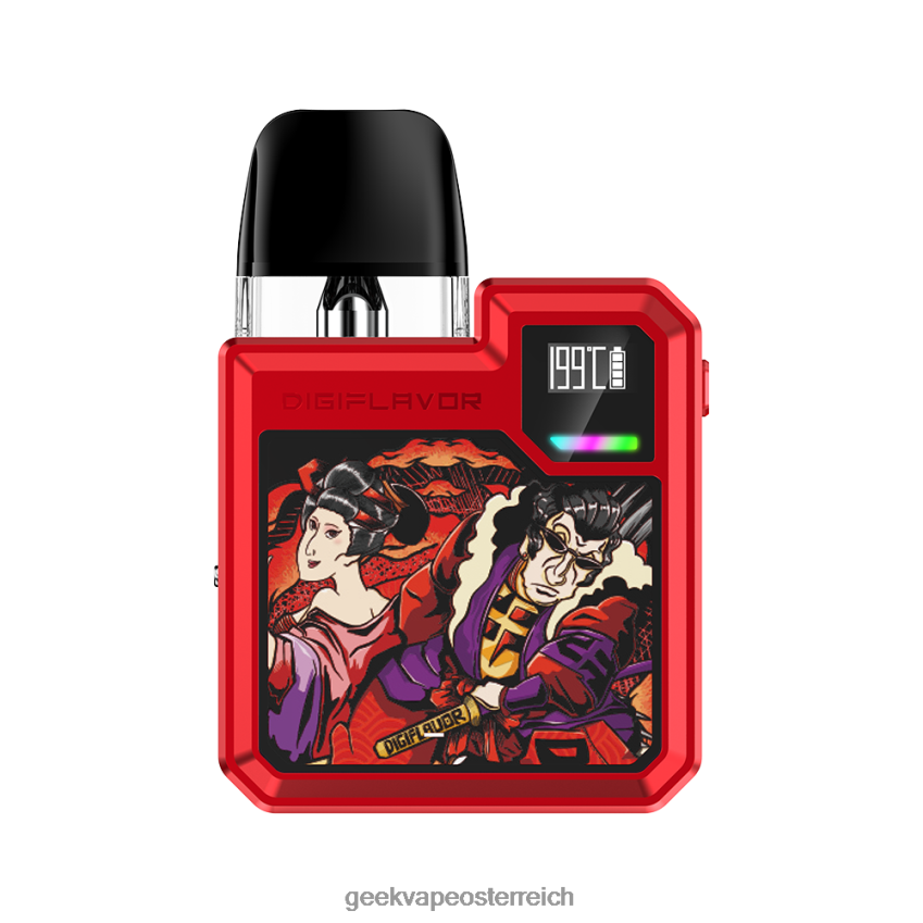 GeekVape Digiflavor Digi-Q-Kit 1000 mAh Samurai-Rot 6HX8NZ77 GeekVape Verkaufen